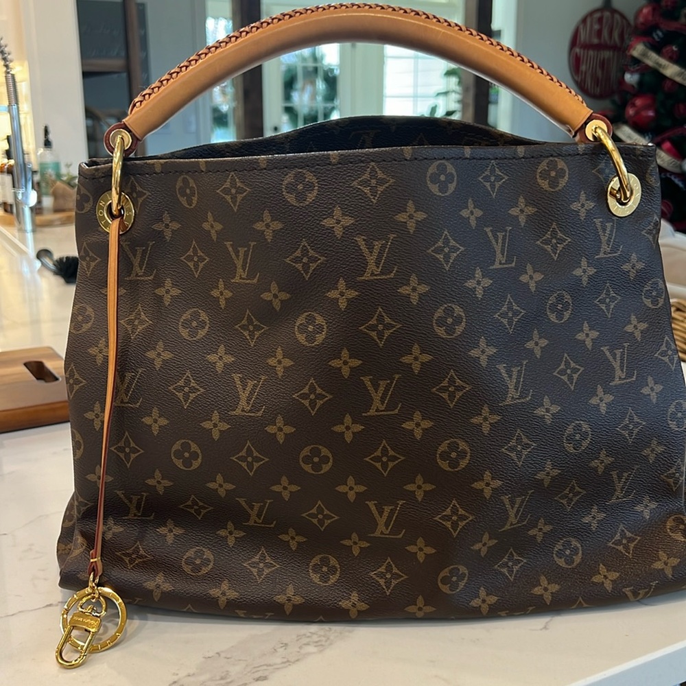 LOUIS VUITTON LV Artsy MM Shoulder Bag Monogram Leather Brown SD5106